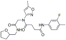 (9ci)-n-(3-氟-4-甲基苯基)-n-(5-甲基-3-異噁唑基)-n-[2-氧代-2-[[(四氫-2-呋喃)甲基]氨基]乙基]-丁烷二酰胺結(jié)構(gòu)式_602322-33-8結(jié)構(gòu)式