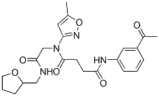 (9ci)-n-(3-乙酰基苯基)-n-(5-甲基-3-異噁唑基)-n-[2-氧代-2-[[(四氫-2-呋喃)甲基]氨基]乙基]-丁烷二酰胺結(jié)構(gòu)式_602322-35-0結(jié)構(gòu)式