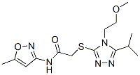 (9ci)-2-[[4-(2-甲氧基乙基)-5-(1-甲基乙基)-4H-1,2,4-噻唑-3-基]硫代]-n-(5-甲基-3-異噁唑基)-乙酰胺結構式_603072-78-2結構式