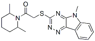 (9ci)-2,6-二甲基-1-[[(5-甲基-5H-1,2,4-噻嗪并[5,6-b]吲哚-3-基)硫代]乙酰基]-哌啶結(jié)構(gòu)式_603946-12-9結(jié)構(gòu)式