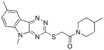 (9ci)-1-[[(5,8-二甲基-5H-1,2,4-噻嗪并[5,6-b]吲哚-3-基)硫代]乙?；鵠-4-甲基-哌啶結(jié)構(gòu)式_603946-47-0結(jié)構(gòu)式