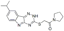 (9CI)-1-[[[8-(1-甲基乙基)-2H-1,2,4-噻嗪并[5,6-b]吲哚-3-基]硫代]乙?；鵠-吡咯烷結(jié)構(gòu)式_603947-23-5結(jié)構(gòu)式