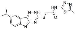 (9ci)-2-[[8-(1-甲基乙基)-2H-1,2,4-噻嗪并[5,6-b]吲哚-3-基]硫代]-n-(5-甲基-1,3,4-噻二唑-2-基)-乙酰胺結(jié)構(gòu)式_603947-35-9結(jié)構(gòu)式