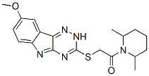 (9ci)-1-[[(8-甲氧基-2H-1,2,4-噻嗪并[5,6-b]吲哚-3-基)硫代]乙?；鵠-2,6-二甲基-哌啶結(jié)構(gòu)式_603947-44-0結(jié)構(gòu)式