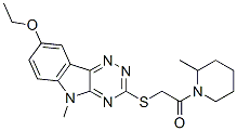 (9ci)-1-[[(8-乙氧基-5-甲基-5H-1,2,4-噻嗪并[5,6-b]吲哚-3-基)硫代]乙?；鵠-2-甲基-哌啶結(jié)構(gòu)式_603947-81-5結(jié)構(gòu)式