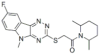 (9ci)-1-[[(8-氟-5-甲基-5H-1,2,4-噻嗪并[5,6-b]吲哚-3-基)硫代]乙?；鵠-2,6-二甲基-哌啶結(jié)構(gòu)式_603948-17-0結(jié)構(gòu)式