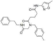 (9CI)-N-(5-甲基-3-異噁唑基)-N-[(4-甲基苯基)甲基]-N-[2-氧代-2-[(2-苯基乙基)氨基]乙基]-戊二酰胺結(jié)構(gòu)式_604758-66-9結(jié)構(gòu)式