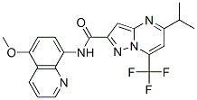 (9CI)-N-(5-甲氧基-8-喹啉)-5-(1-甲基乙基)-7-(三氟甲基)-吡唑并[1,5-a]嘧啶-2-羧酰胺結(jié)構(gòu)式_606096-58-6結(jié)構(gòu)式