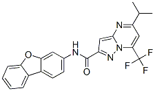 (9ci)-n-二苯并呋喃-3-基-5-(1-甲基乙基)-7-(三氟甲基)-吡唑并[1,5-a]嘧啶-2-羧酰胺結(jié)構(gòu)式_606096-59-7結(jié)構(gòu)式