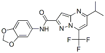 (9CI)-N-1,3-苯并二氧雜環(huán)戊烯l-5-基-5-(1-甲基乙基)-7-(三氟甲基)-吡唑并[1,5-a]嘧啶-2-羧酰胺結(jié)構(gòu)式_606096-63-3結(jié)構(gòu)式