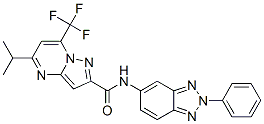 (9CI)-5-(1-甲基乙基)-N-(2-苯基-2H-苯并噻唑-5-基)-7-(三氟甲基)-吡唑并[1,5-a]嘧啶-2-羧酰胺結(jié)構(gòu)式_606096-66-6結(jié)構(gòu)式