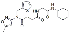 (9ci)-n-[2-(環(huán)己基氨基)-2-氧代乙基]-n-(5-甲基-3-異噁唑基)-n-(2-噻吩甲基)-丁烷二酰胺結(jié)構(gòu)式_606098-20-8結(jié)構(gòu)式