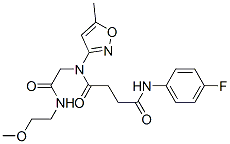 (9ci)-n-(4-氟苯基)-n-[2-[(2-甲氧基乙基)氨基]-2-氧代乙基]-n-(5-甲基-3-異噁唑基)-丁烷二酰胺結(jié)構(gòu)式_606098-25-3結(jié)構(gòu)式