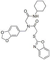 (9ci)-n-(1,3-苯并二氧雜環(huán)戊烯l-5-甲基)-2-(2-苯并噁唑基硫代)-n-[2-(環(huán)己基氨基)-2-氧代乙基]-乙酰胺結(jié)構(gòu)式_606098-43-5結(jié)構(gòu)式