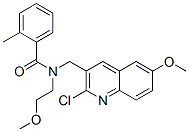 (9ci)-n-[(2-氯-6-甲氧基-3-喹啉)甲基]-n-(2-甲氧基乙基)-2-甲基-苯甲酰胺結構式_606103-17-7結構式