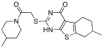 (9ci)-1-[[(1,4,5,6,7,8-六氫-7-甲基-4-氧代[1]苯并噻吩并[2,3-d]嘧啶-2-基)硫代]乙?；鵠-4-甲基-哌啶結構式_606106-61-0結構式