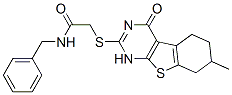 (9ci)-2-[(1,4,5,6,7,8-六氫-7-甲基-4-氧代[1]苯并噻吩并[2,3-d]嘧啶-2-基)硫代]-n-(苯基甲基)-乙酰胺結(jié)構(gòu)式_606106-65-4結(jié)構(gòu)式