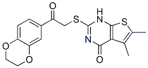 (9CI)-2-[[2-(2,3-二氫-1,4-苯并二噁英-6-基)-2-氧代乙基]硫代]-5,6-二甲基-噻吩并[2,3-d]嘧啶-4(1H)-酮結(jié)構(gòu)式_606107-49-7結(jié)構(gòu)式