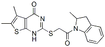 (9ci)-1-[[(1,4-二氫-5,6-二甲基-4-氧代噻吩并[2,3-d]嘧啶-2-基)硫代]乙酰基]-2,3-二氫-2-甲基-1H-吲哚結(jié)構(gòu)式_606107-63-5結(jié)構(gòu)式