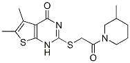 (9ci)-1-[[(1,4-二氫-5,6-二甲基-4-氧代噻吩并[2,3-d]嘧啶-2-基)硫代]乙酰基]-3-甲基-哌啶結(jié)構(gòu)式_606107-66-8結(jié)構(gòu)式