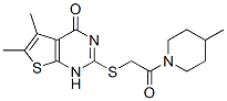 (9ci)-1-[[(1,4-二氫-5,6-二甲基-4-氧代噻吩并[2,3-d]嘧啶-2-基)硫代]乙?；鵠-4-甲基-哌啶結構式_606107-68-0結構式