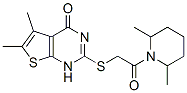 (9ci)-1-[[(1,4-二氫-5,6-二甲基-4-氧代噻吩并[2,3-d]嘧啶-2-基)硫代]乙?；鵠-2,6-二甲基-哌啶結(jié)構(gòu)式_606107-70-4結(jié)構(gòu)式