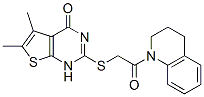 Quinoline, 1-[[(1,4-dihydro-5,6-dimethyl-4-oxothieno[2,3-d]pyrimidin-2-yl)thio]acetyl]-1,2,3,4-tetrahydro- (9ci) Structure,606107-72-6Structure