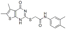 (9ci)-2-[(1,4-二氫-5,6-二甲基-4-氧代噻吩并[2,3-d]嘧啶-2-基)硫代]-n-(3,4-二甲基苯基)-乙酰胺結(jié)構(gòu)式_606107-80-6結(jié)構(gòu)式