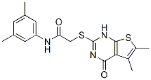 (9ci)-2-[(1,4-二氫-5,6-二甲基-4-氧代噻吩并[2,3-d]嘧啶-2-基)硫代]-n-(3,5-二甲基苯基)-乙酰胺結(jié)構(gòu)式_606107-84-0結(jié)構(gòu)式