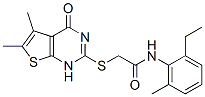 (9ci)-2-[(1,4-二氫-5,6-二甲基-4-氧代噻吩并[2,3-d]嘧啶-2-基)硫代]-n-(2-乙基-6-甲基苯基)-乙酰胺結(jié)構(gòu)式_606107-86-2結(jié)構(gòu)式