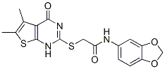 (9ci)-n-1,3-苯并二氧雜環(huán)戊烯l-5-基-2-[(1,4-二氫-5,6-二甲基-4-氧代噻吩并[2,3-d]嘧啶-2-基)硫代]-乙酰胺結構式_606108-03-6結構式