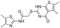 (9ci)-2-[(1,4-二氫-5,6-二甲基-4-氧代噻吩并[2,3-d]嘧啶-2-基)硫代]-n-(4,5-二甲基-2-噻唑)-乙酰胺結(jié)構(gòu)式_606108-28-5結(jié)構(gòu)式