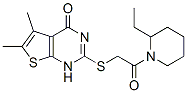 (9ci)-1-[[(1,4-二氫-5,6-二甲基-4-氧代噻吩并[2,3-d]嘧啶-2-基)硫代]乙?；鵠-2-乙基-哌啶結(jié)構(gòu)式_606108-68-3結(jié)構(gòu)式