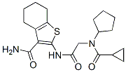 (9ci)-2-[[[環(huán)戊基(環(huán)丙基羰基)氨基]乙酰基]氨基]-4,5,6,7-四氫-苯并[b]噻吩-3-羧酰胺結(jié)構(gòu)式_606109-37-9結(jié)構(gòu)式