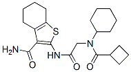 (9ci)-2-[[[(環(huán)丁基羰基)環(huán)己基氨基]乙酰基]氨基]-4,5,6,7-四氫-苯并[b]噻吩-3-羧酰胺結(jié)構(gòu)式_606109-59-5結(jié)構(gòu)式