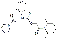 (9CI)-2,6-二甲基-1-[[[1-[2-氧代-2-(1-吡咯烷)乙基]-1H-苯并咪唑-2-基]硫代]乙?；鵠-哌啶結(jié)構(gòu)式_606109-72-2結(jié)構(gòu)式