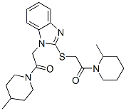 (9CI)-2-甲基-1-[[[1-[2-(4-甲基-1-哌啶基)-2-氧代乙基]-1H-苯并咪唑-2-基]硫代]乙?；鵠-哌啶結(jié)構(gòu)式_606110-07-0結(jié)構(gòu)式