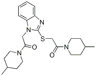 (9CI)-4-甲基-1-[[[1-[2-(4-甲基-1-哌啶基)-2-氧代乙基]-1H-苯并咪唑-2-基]硫代]乙?；鵠-哌啶結(jié)構(gòu)式_606110-09-2結(jié)構(gòu)式