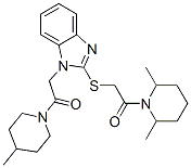 (9CI)-2,6-二甲基-1-[[[1-[2-(4-甲基-1-哌啶基)-2-氧代乙基]-1H-苯并咪唑-2-基]硫代]乙酰基]-哌啶結構式_606110-11-6結構式