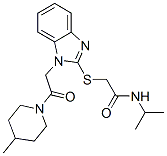 (9ci)-n-(1-甲基乙基)-2-[[1-[2-(4-甲基-1-哌啶基)-2-氧代乙基]-1H-苯并咪唑-2-基]硫代]-乙酰胺結(jié)構(gòu)式_606110-19-4結(jié)構(gòu)式