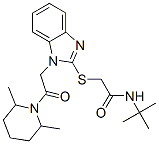 (9ci)-n-(1,1-二甲基乙基)-2-[[1-[2-(2,6-二甲基-1-哌啶基)-2-氧代乙基]-1H-苯并咪唑-2-基]硫代]-乙酰胺結構式_606110-27-4結構式