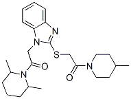 (9CI)-2,6-二甲基-1-[[2-[[2-(4-甲基-1-哌啶基)-2-氧代乙基]硫代]-1H-苯并咪唑-1-基]乙?；鵠-哌啶結(jié)構(gòu)式_606110-37-6結(jié)構(gòu)式