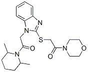 (9ci)-4-[[[1-[2-(2,6-二甲基-1-哌啶基)-2-氧代乙基]-1H-苯并咪唑-2-基]硫代]乙?；鵠-嗎啉結(jié)構(gòu)式_606110-39-8結(jié)構(gòu)式