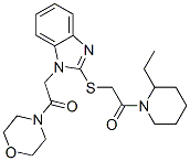 (9ci)-4-[[2-[[2-(2-乙基-1-哌啶基)-2-氧代乙基]硫代]-1H-苯并咪唑-1-基]乙?；鵠-嗎啉結(jié)構(gòu)式_606110-69-4結(jié)構(gòu)式