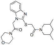 (9ci)-4-[[2-[[2-(3,5-二甲基-1-哌啶基)-2-氧代乙基]硫代]-1H-苯并咪唑-1-基]乙?；鵠-嗎啉結(jié)構(gòu)式_606110-79-6結(jié)構(gòu)式