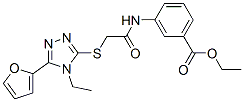 (9ci)-3-[[[[4-乙基-5-(2-呋喃)-4H-1,2,4-噻唑-3-基]硫代]乙?；鵠氨基]-苯甲酸乙酯結(jié)構(gòu)式_606111-50-6結(jié)構(gòu)式