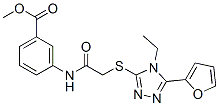 (9ci)-3-[[[[4-乙基-5-(2-呋喃)-4H-1,2,4-噻唑-3-基]硫代]乙酰基]氨基]-苯甲酸甲酯結(jié)構(gòu)式_606111-54-0結(jié)構(gòu)式