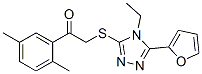 (9ci)-1-(2,5-二甲基苯基)-2-[[4-乙基-5-(2-呋喃)-4H-1,2,4-噻唑-3-基]硫代]-乙酮結(jié)構(gòu)式_606111-65-3結(jié)構(gòu)式