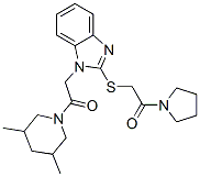 (9CI)-3,5-二甲基-1-[[2-[[2-氧代-2-(1-吡咯烷)乙基]硫代]-1H-苯并咪唑-1-基]乙?；鵠-哌啶結(jié)構(gòu)式_606117-50-4結(jié)構(gòu)式