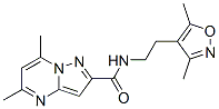 (9ci)-n-[2-(3,5-二甲基-4-異噁唑基)乙基]-5,7-二甲基-吡唑并[1,5-a]嘧啶-2-羧酰胺結(jié)構(gòu)式_606117-74-2結(jié)構(gòu)式